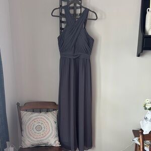 Elegant Gray Sleeveless Dress
